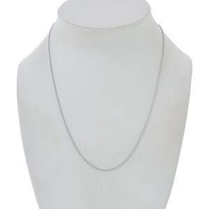 Estate Sterling Silver 925 1.2mm Cable Link Chain Necklace 3 Lengths to 17.5"